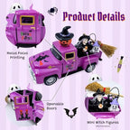 Witch Halloween Decor Indoor Vintage Metal Truck Witch Tiered Tray Decor - Image 2
