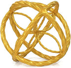 Decorative Sphere for Home Decor - Trendy Gold, Hand Painted by BNUnityinc