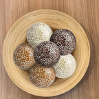 Vesici 6 Pcs Decorative Glass Balls Mosaic Orbs for Bowls,Classic Colors - Image 5