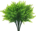 CATTREE Artificial Fern Shrubs, Plastic Boston Leaves Bushes Green Grass Fake Plants for Indoor Outdoor Garden Verandah Kitchen Office Party Table Centerpieces Wedding Christmas Decoration - 4 Pack by CATTREE