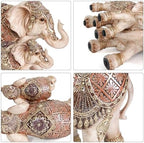 Elephant Mom and Baby Statue for Shelf Decor Gifts for Family&Friend - Image 3