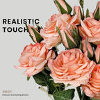 Real Touch Artificial Roses, 8PCS Long Stem Faux Flowers with Gift Box Packaging, Allergy-Free Floral Gift Set, Realistic Fake Roses for Home, Kitchen, Office, Wedding Décor, Gift Arrangement - Image 2