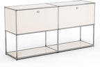 Modern Storage Cabinet White F Versatile Free-Standing Organizer by ARVORAHome