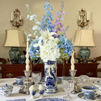 JINWOE 4PCS White/Cream Hydrangea Artificial Flowers, 21" Lifelike Latex Silk Real Touch Faux Hydrangea Flowers, Artificial Hydrangeas Bouquet for Wedding Centerpieces Tables Party Home - Image 4