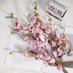 Pink Cherry Blossom Branches Artificial Plum Blossom Fake Flowers Artificial Flowers Silk Flowers 4PCS 35.4'' Long Stem Artificial Flowers for Tall Vase for Indoor Home Decoration,No Vase - Image 3