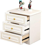 Side Tables Bedroom Light Luxury Solid Wood Bedside Table, Simple Home Storage by Unknown