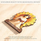 Christian Gifts for Women, God Says I Am Sunflower Bible Verse Desk Decor - Image 6