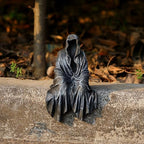 Tabletop Gothic Figurine Grim Reaper Statue - Gothic Spooky Sculpture for Garden or Bookshelf - 5.9 inch Mysterious Resin Dedor - Bookshelf Decor Fantasy. - Image 5