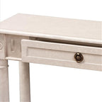 Baxton Studio Ariella Country Cottage Farmhouse Whitewashed 1-Drawer Console - Image 9