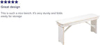 Flash Furniture HERCULES Series 40" x 12" Antique Rustic White Solid Pine - Image 4
