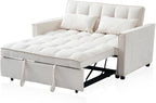 3-in-1 Convertible Sleeper Sofa Bed, Premium Velvet Pull Out Loveseat - Image 8