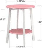 sthmec Side Table Set of 2, Small Round End Table - Image 3