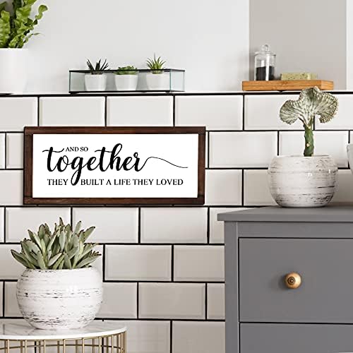 Jetec Together They Built a Life They Loved Rustic Wood Sign, Classic - Image 5