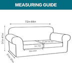 Turquoize 3 Piece Sofa Covers For 2 Cushion Couch Sofa Slipcover Soft Couch - Image 2