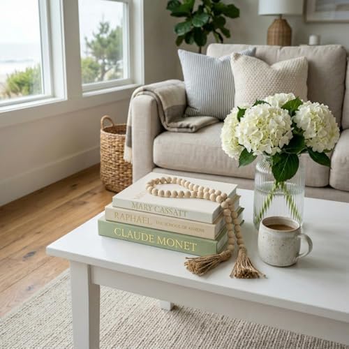 Sage Green Faux Book Box Set of 3 - Linen Decorative Books for Shelves, Fake Books for Decoration with Secret Compartment, Cottagecore Aesthetic Room Decor (Green-Beige-White) - Image 2