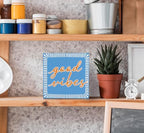 SRADMO Vintage Minimalist Blue Inspirational Wood Box Sign Desk Decor - Image 4