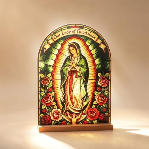 KOMI Catholic Icon Our Lady of Guadalupe Stand Ornament Statue Acrylic Home Altar Decor Christian Gifts - Image 4