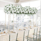 2 Pcs Flower Centerpieces for Tables White Arrangement Bouquet, 12.6in - Image 6