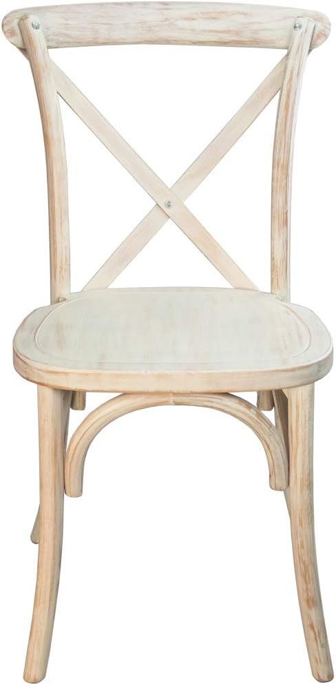 EMMA + OLIVER Lime Wash X-Back Chair - Image 5