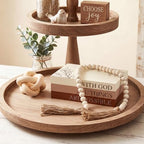 Capoda 5 Pcs Decorative Books with Wooden Knot Bead Garland, Brown, Faith - Image 3
