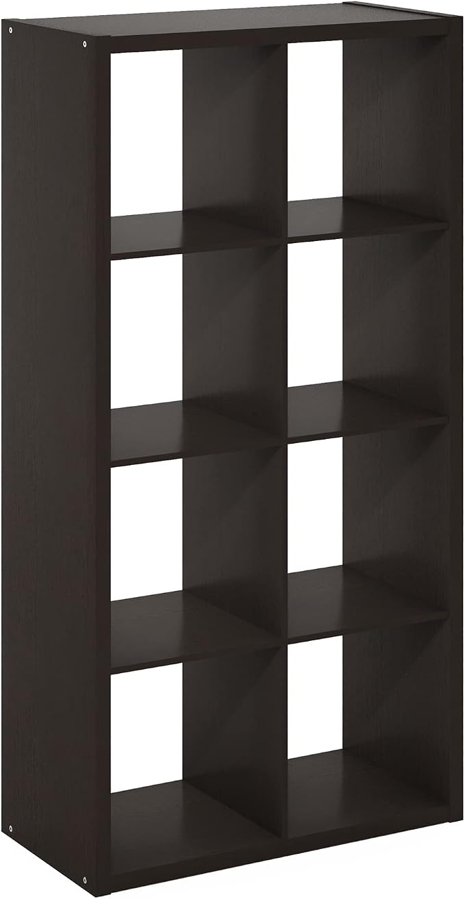 Furinno CUBICLE Book Shelf, 8-Cube Bookshelf, Extra Thick Frame Horizontally & - Image 11