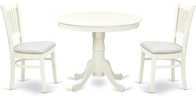 East West Furniture ANVA3-LWH-C 3 Piece Dining Table Set by EastWestFurniture