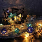 Wicker Ball Orbs,Dark Blue, Sky Blue, Gray, White,2.8'',2.4'',2'',1.6'' - Image 6