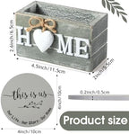 Queekay House Warming Gifts New Home Farmhouse Coasters Set of 6, Gray - Image 2