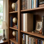 Set of 3 Modern Linen Wood Decorative Book Boxes,Earthy Neutral Faux Books - Image 6