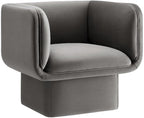 Modway Tate Performance Velvet Accent Chair in Storm Gray by Modway
