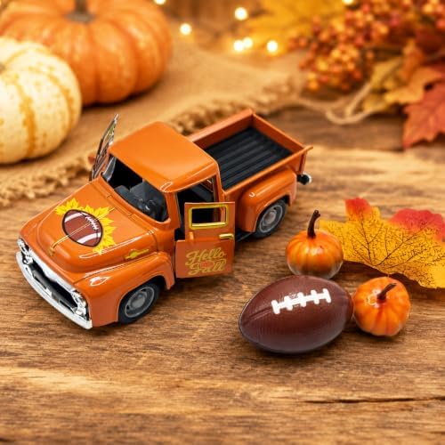 Vintage Fall Decor - Fall Decorations for Home - Fall Truck with Football, Pumpkins and Maple Leaves - Thanksgiving Decoration For Table Centerpiece, Tiered Tray, Shelf, Mantel and Harvest Indoor - Image 2