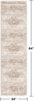 Boho 2x7 Long Runner, Neutral Farmhouse Hallway Rug, Small Throw Runners - Image 2
