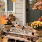 winemana Fall Decor Set of 2 Sisal Fox, Thanksgiving Decorations for Home - Image 4
