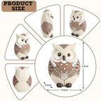 Boho Owl Statue Home Decor Accents, Indoor Animal Decor for Shelf Mantle - Image 3