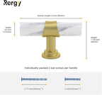Rergy Cabinet Handles Marble Drawer Pulls and Knobs, T-Bar Hardware - Image 2