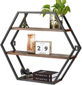 Hexagon Shelves for Wall, Decorative Hexagon Floating Shelves by BCOZLUX