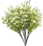 CATTREE Artificial Plants, Faux Plastic Pearl Flowers Gypsophila Shrubs Fake Grass Simulation Greenery Bushes Indoor Outdoor Home Decor Garden Yard Verandah Wedding Bridal Bouquet Decoration 4 Bundles by CATTREE