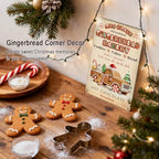 Gingerbread Christmas Tin Sign for Kitchen Wall Decor Art - Image 5