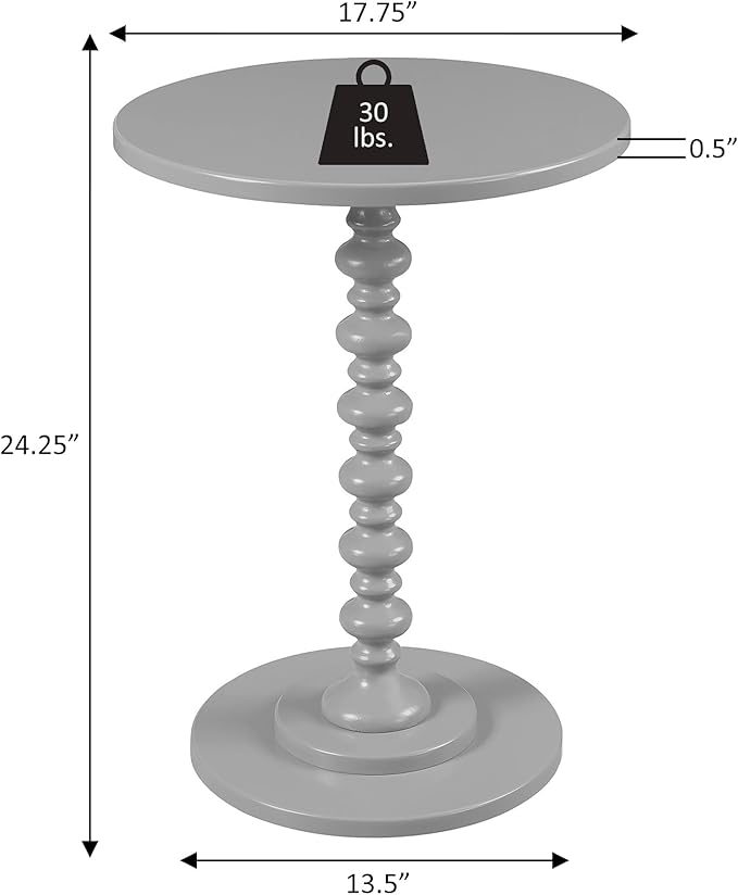 Convenience Concepts Palm Beach Spindle Table 17.75" - Image 6