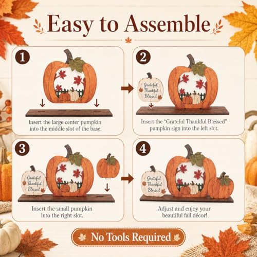 3D Fall Pumpkin Decor, fall decorations for home Thanksgiving Table Decor - Image 4