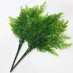CATTREE Artificial Shrubs Bushes, Plastic Plants Fern Leaves Fake Persian Grass Wedding Indoor Outdoor Home Garden Verandah Kitchen Office Table Centerpieces Arrangements Christmas Decoration 8 pcs - Image 3