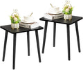 FORAOFUR Black End Tables Set of 2, Modern Boho End Table by FORAOFUR