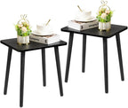 FORAOFUR Black End Tables Set of 2, Modern Boho End Table by FORAOFUR