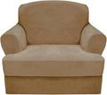 CUCRAF T Cushion Sofa Cover 2 Piece Armchair Slipcovers, Soft Thick Velvet by CUCRAF