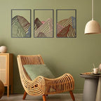 Peryiter 3 Pcs Metal Wall Art Decor for Living Room, Colorful - Image 6