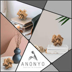 Boho Wooden Chain Links Decorative Object for Coffee Table & Shelf | Handmade Mango Wood Knot Sculpture Rustic Modern Arch Décor for Living Room, Entryway, Console, Office Home Accent (Natural) - Image 5
