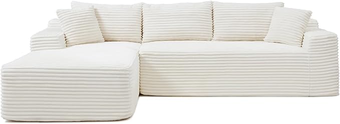 Cloud Sectional Couch, Corduroy Boneless Couches - Image 9