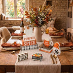 11 Pcs Fall Wooden Table Decorations Pumpkin Tiered Tray Decor - Image 5