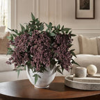 Fake Flowers 35 Inch Berry Stems Faux Flowers for Vase 3 Pcs Realistic Faux Berry Spray for Home Decor Table Office DIY Bouquet Wedding Bedroom Party Farmhouse Mantel(Dusty Plum) - Image 4