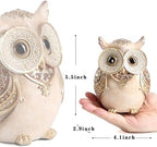 Smadeer Owl Statue Home Decor Cute Boho Owl Figurine Gift for Bird Lovers - Image 2